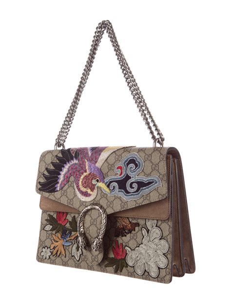 gucci embellished bag|Gucci bag embroidered.